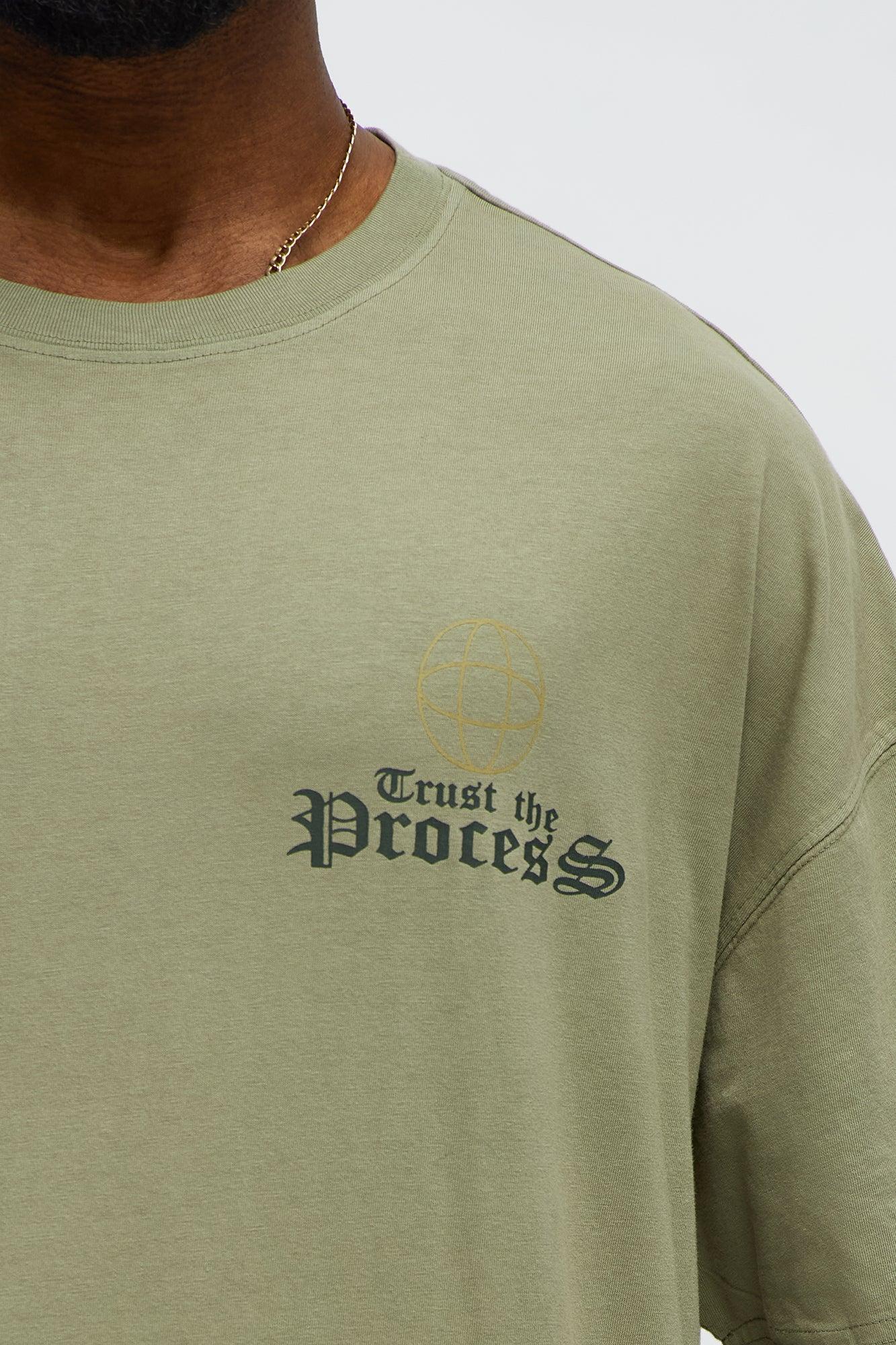 Trust The Word Oversized Short Sleeve Tee - Olive Product Image