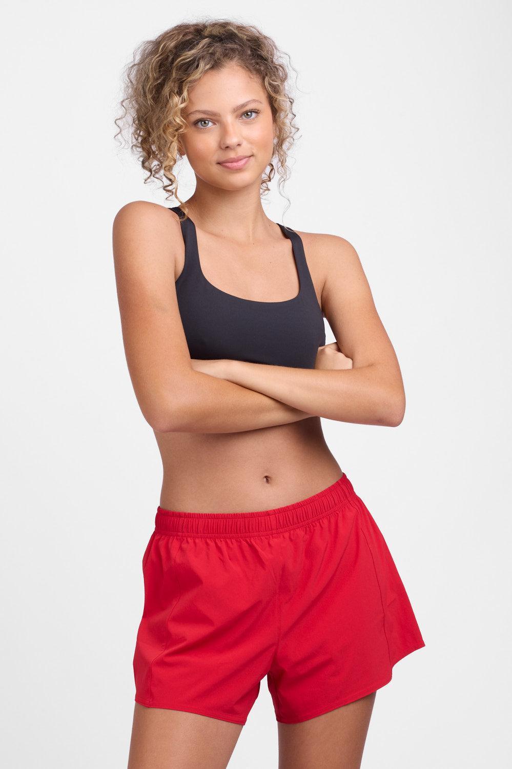 Janie 2.0 High Waisted Run Short - Red Female Product Image