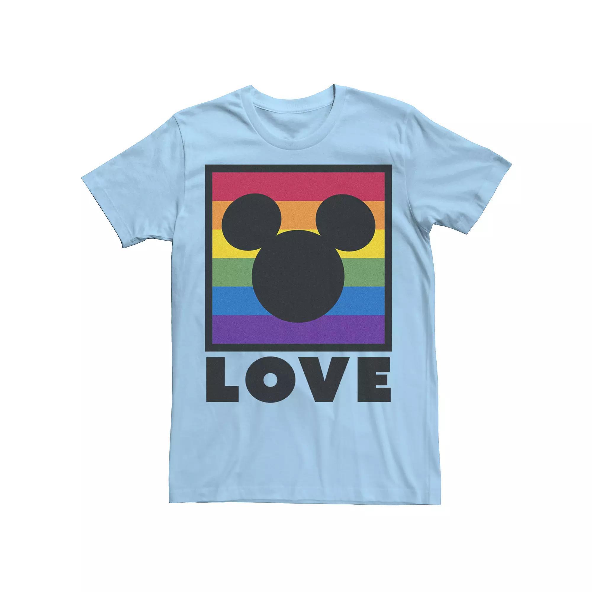 Disney's Mickey Rainbow Box Men's Tee, Size: Medium, Light Blue Product Image