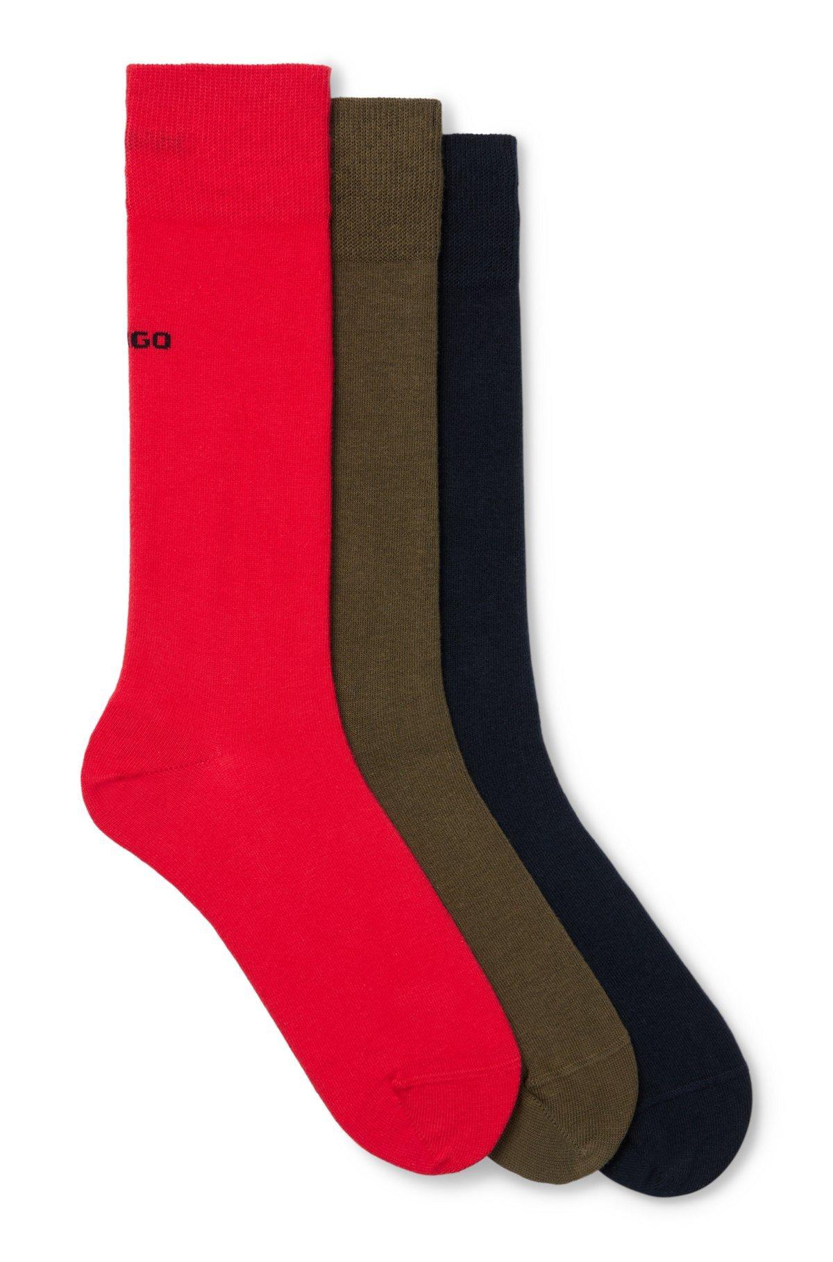 Three-pack of regular-length socks with logo details Product Image