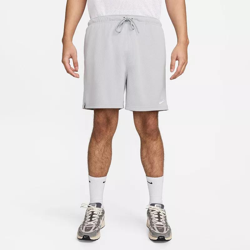 Big & Tall Nike Club Mesh Flow Shorts, Mens Light Grey Grey Product Image