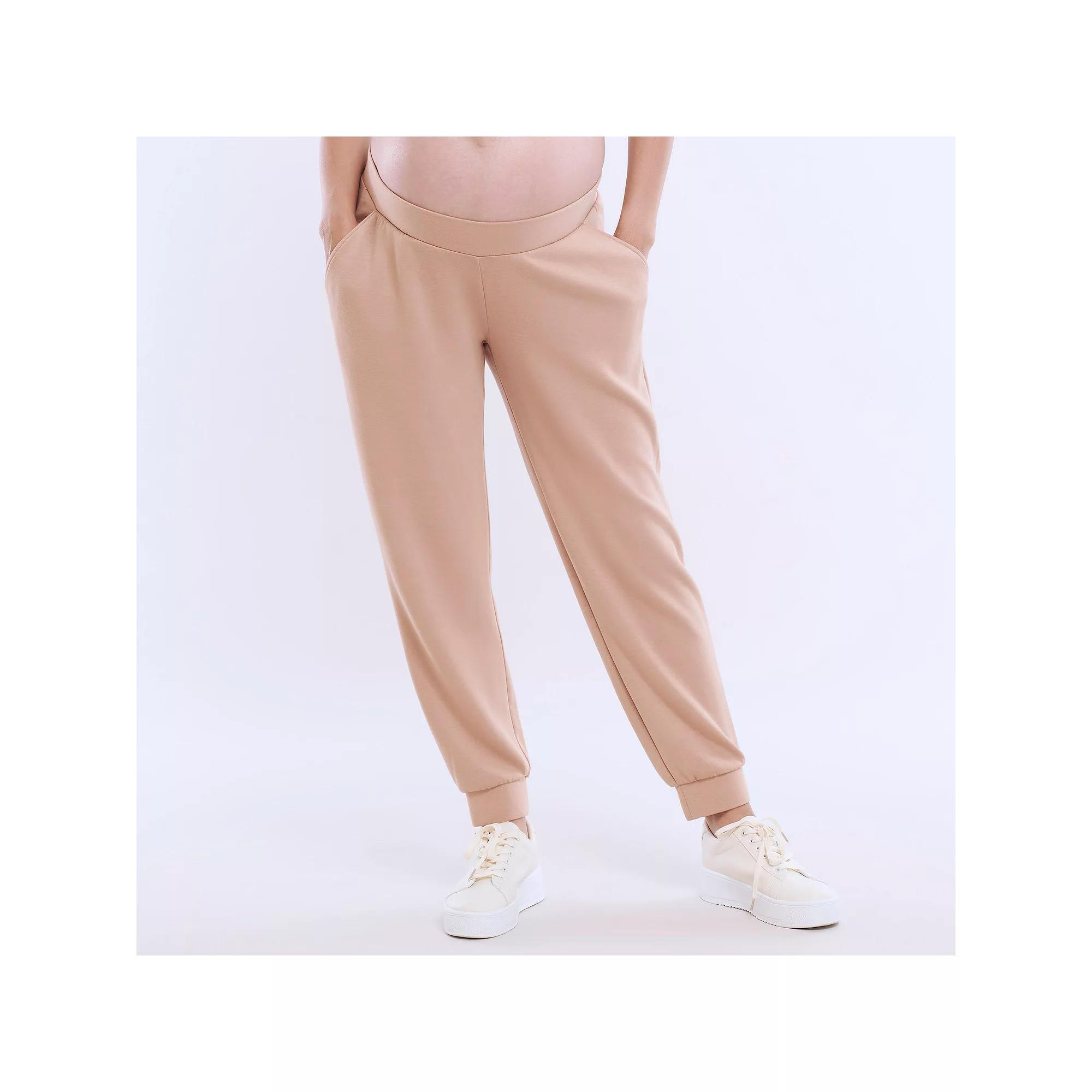 Maternity Motherhood® Cozy Joggers, Women's, Size: Small-Mat, Winter White Product Image