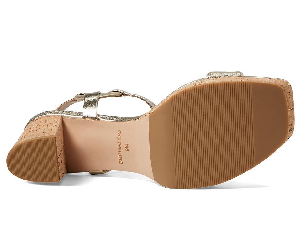 Metallic Calfskin Slingback Platform Sandals Product Image