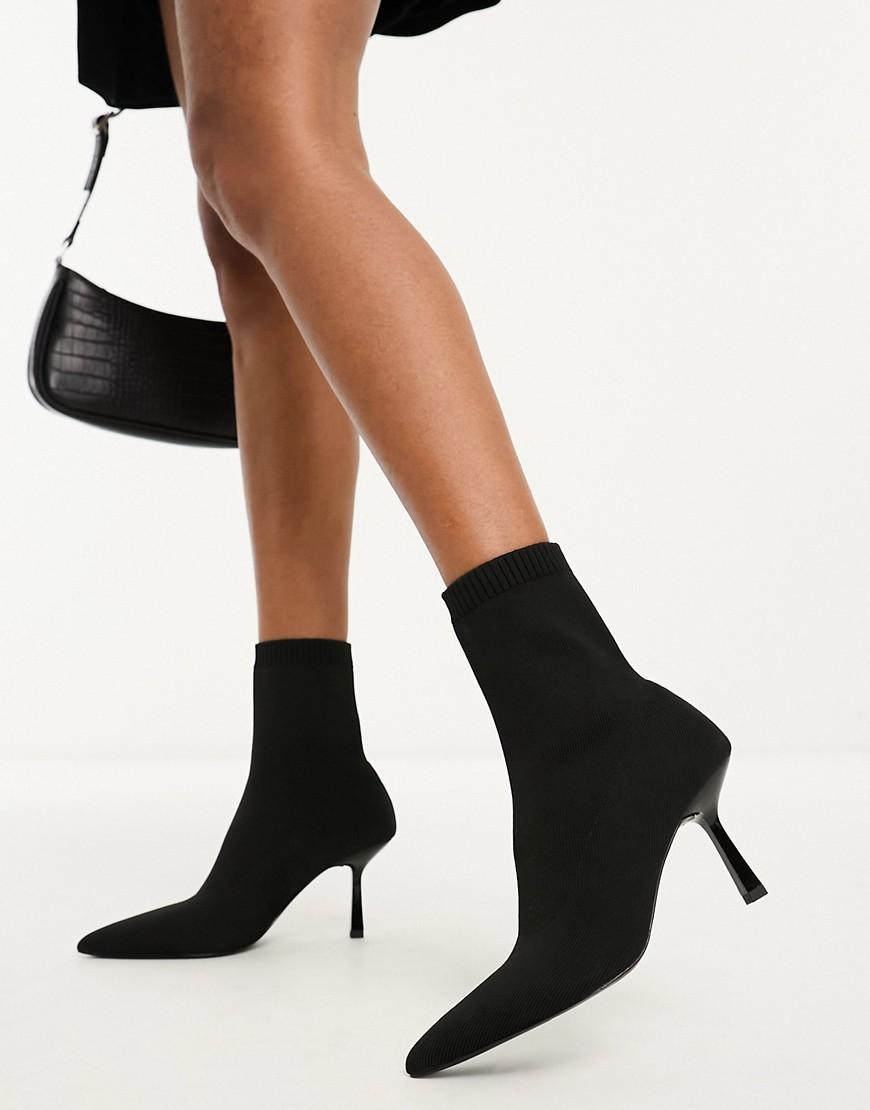ASOS DESIGN Rosetta kitten heel sock boots Product Image