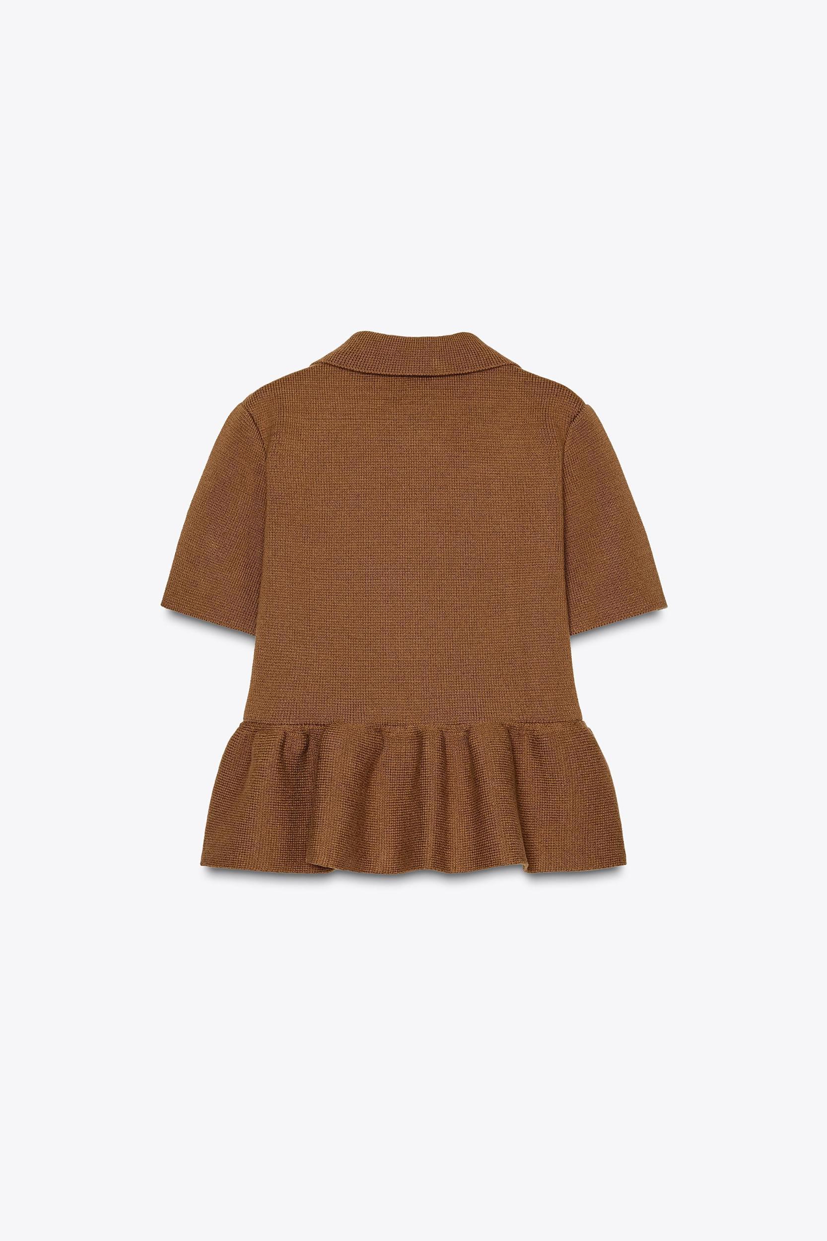 PEPLUM KNIT CARDIGAN Product Image
