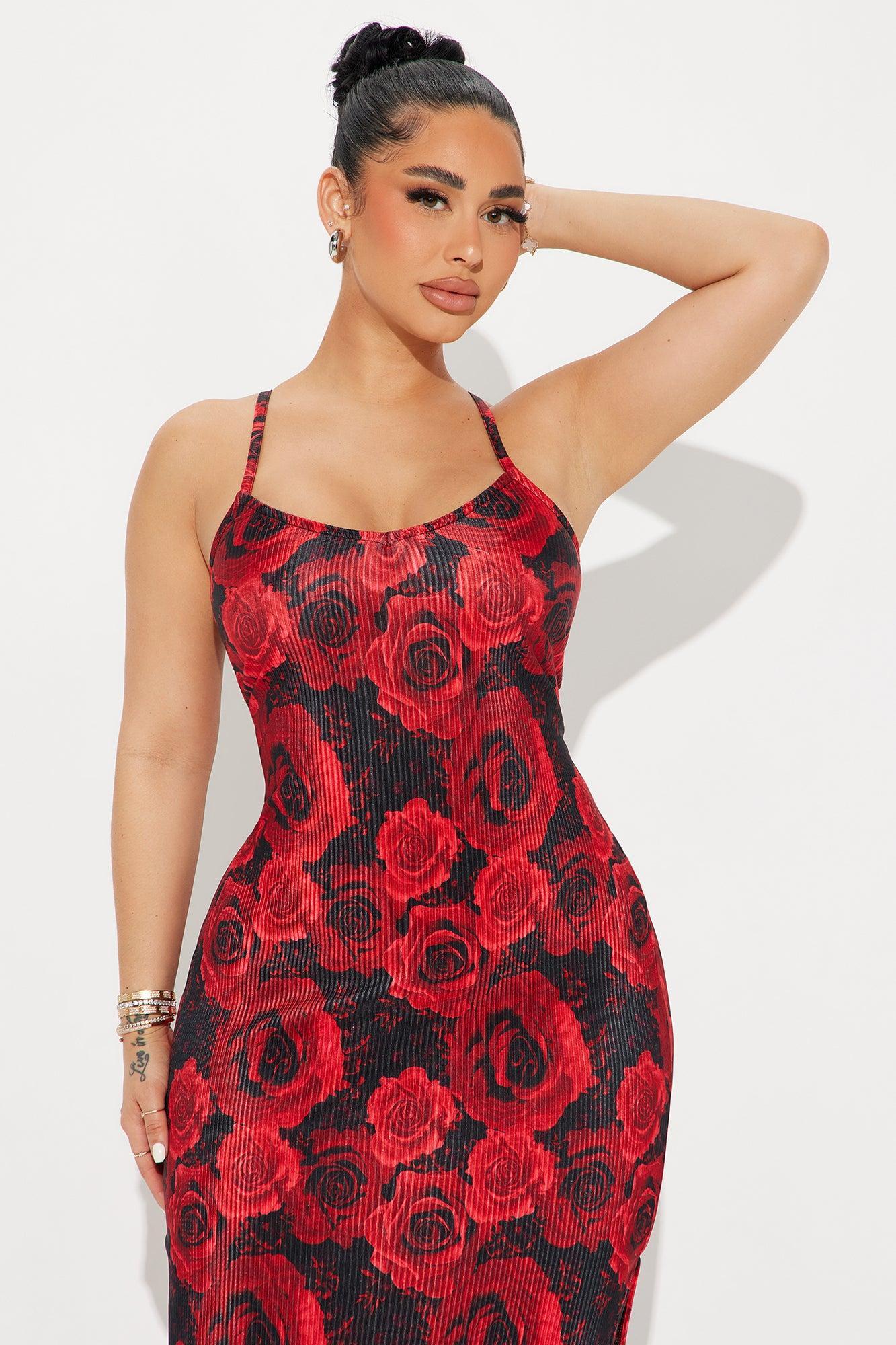 Bed Of Roses Maxi Dress - Black/combo Product Image