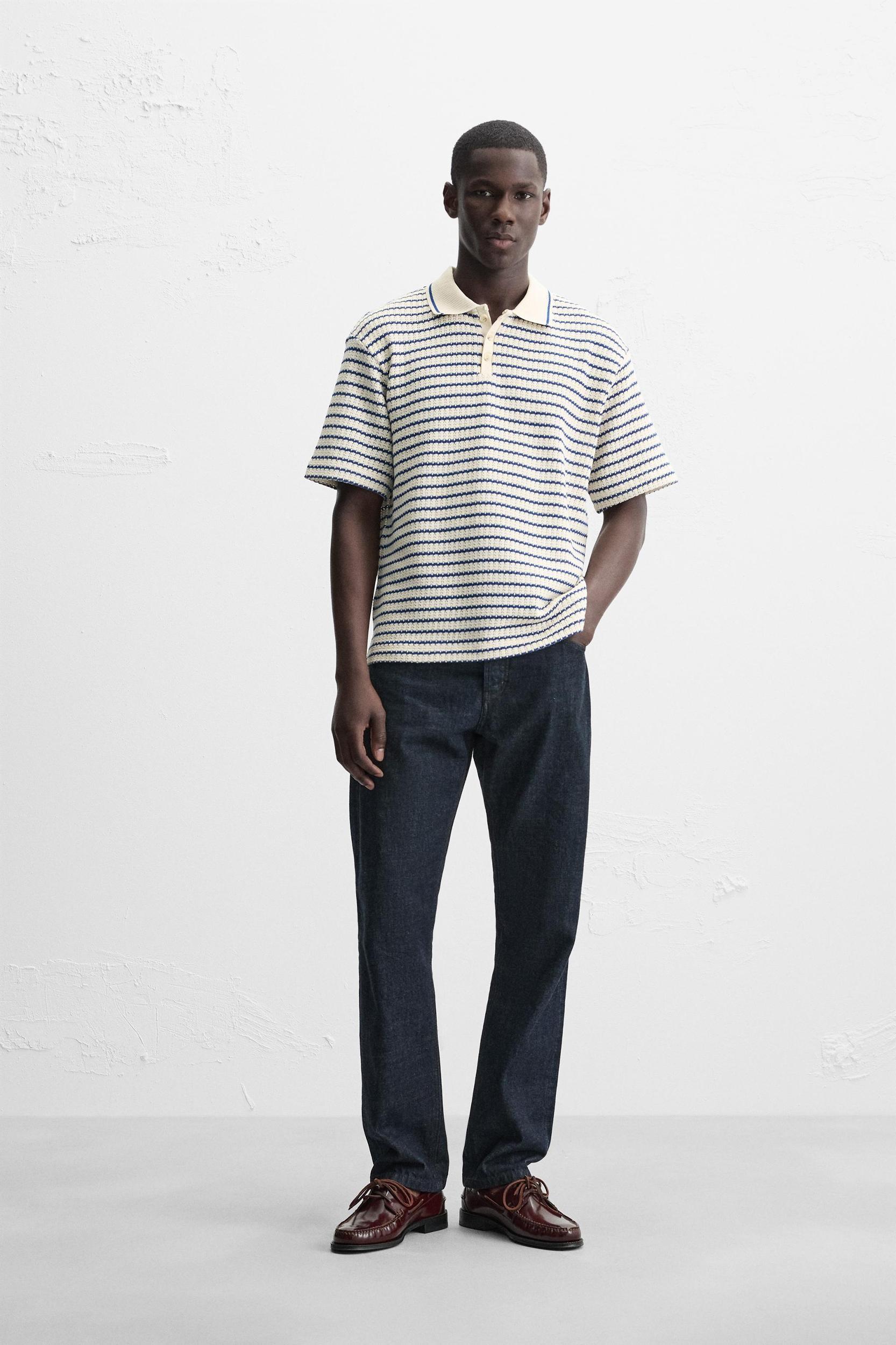 STRIPED JACQUARD POLO Product Image