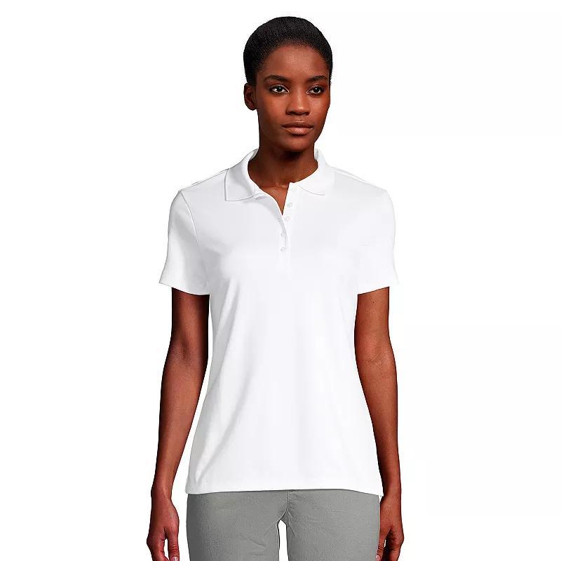 Petite Lands End Supima Cotton Short Sleeve Polo Shirt, Womens Product Image