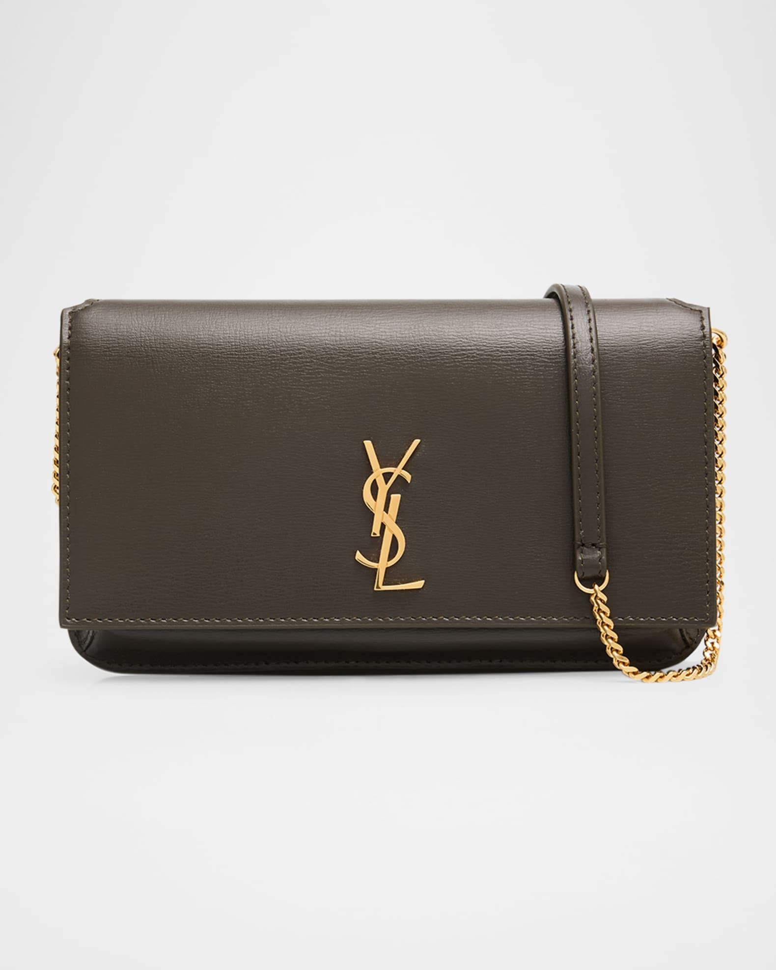 YSL Monogram Phone Holder Crossbody Bag in Leather Product Image