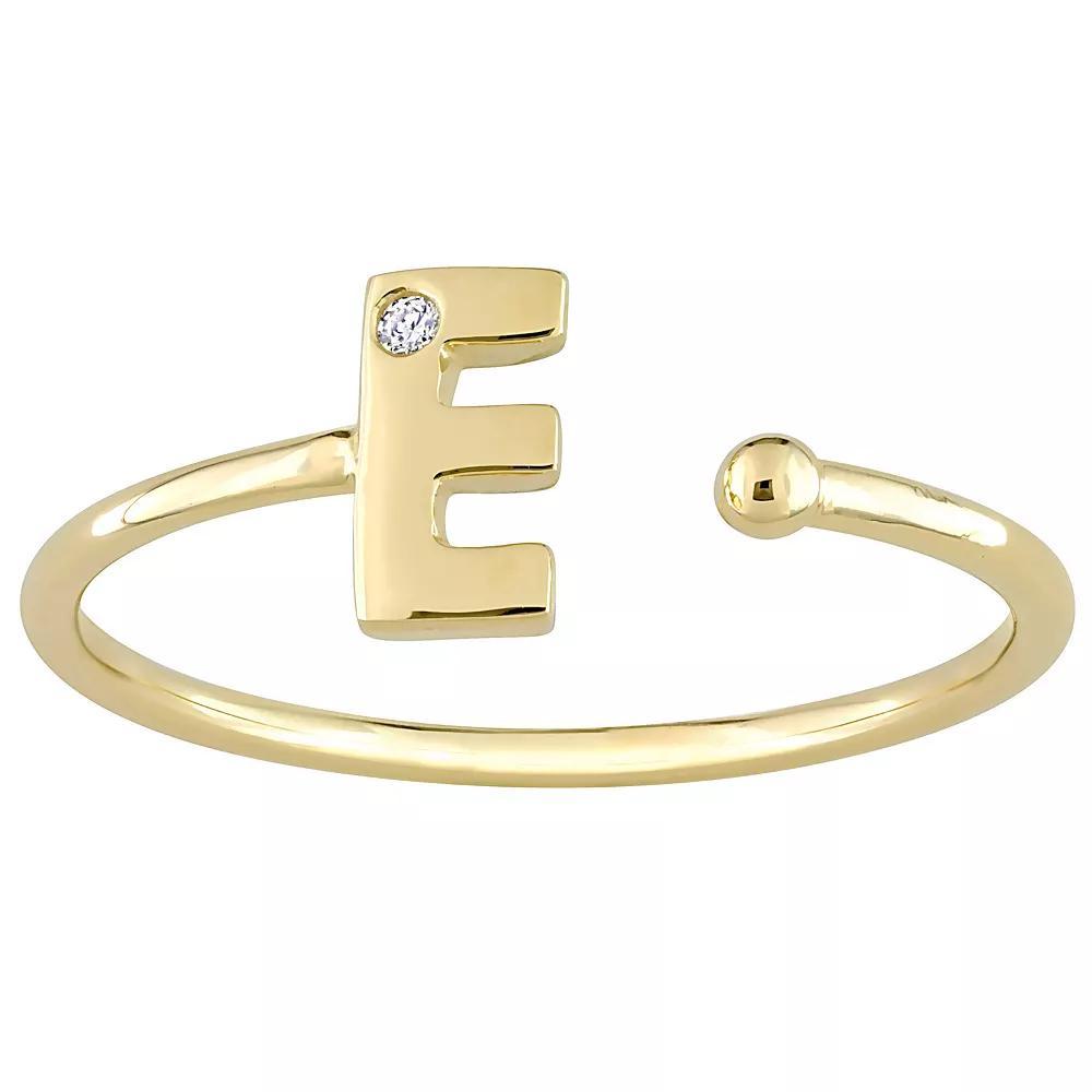 Stella Grace 10k Gold Diamond Accent Initial Open Ring, Women's, Size: 8, H Product Image