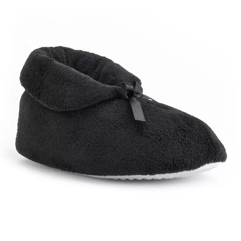 MUK LUKS Women's Bootie Slippers, Size: Small, Black Product Image