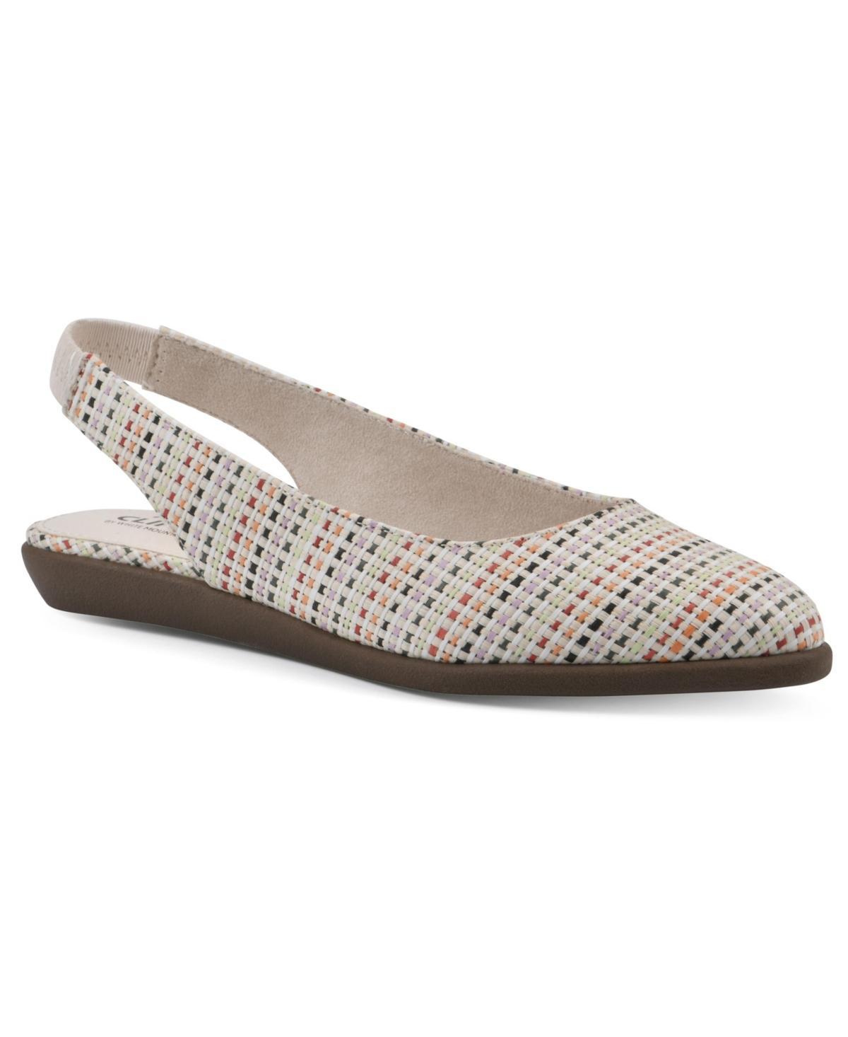 Cliffs by White Mountain Memory Women's Slingback Ballet Flats, Size: 8.5, White Smo Product Image