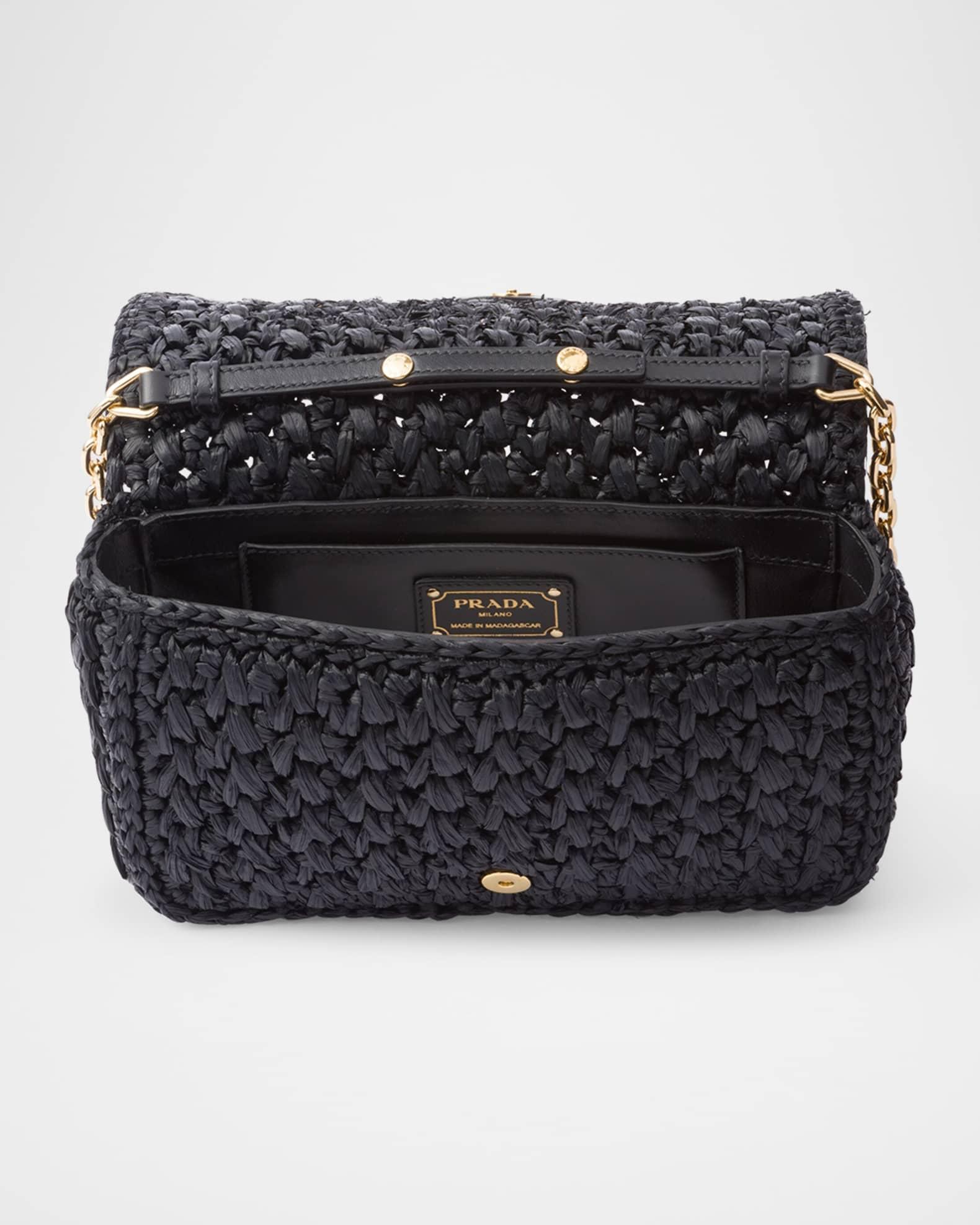 Crochet Faux Raffia Shoulder Bag Product Image