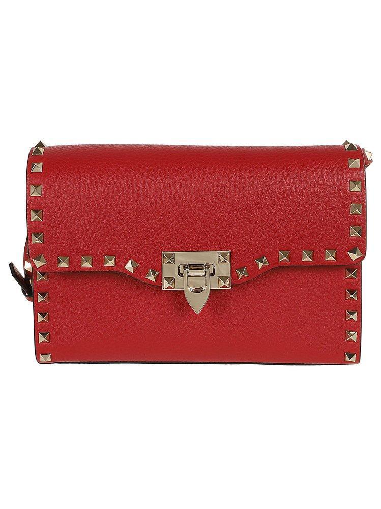 VALENTINO GARAVANI Small Shoulder Bag Rockstud In Ro Rosso V Product Image