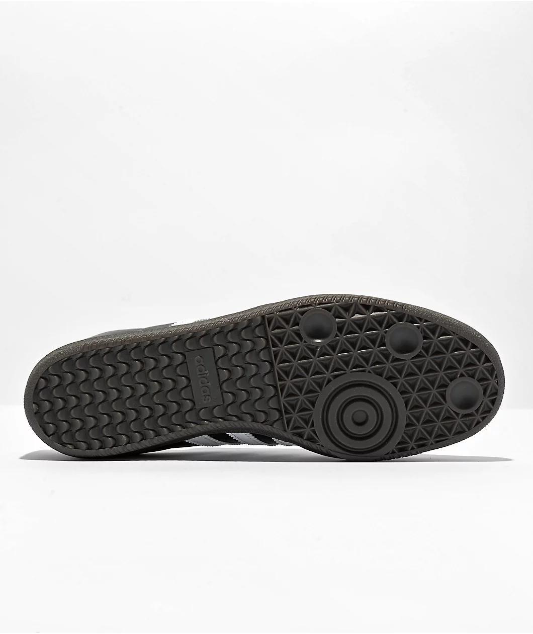 adidas Samba ADV Black, White & Gum Skate Shoes Product Image
