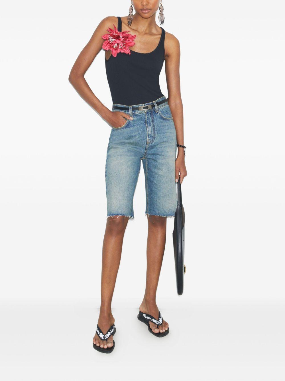 distressed denim shorts Product Image