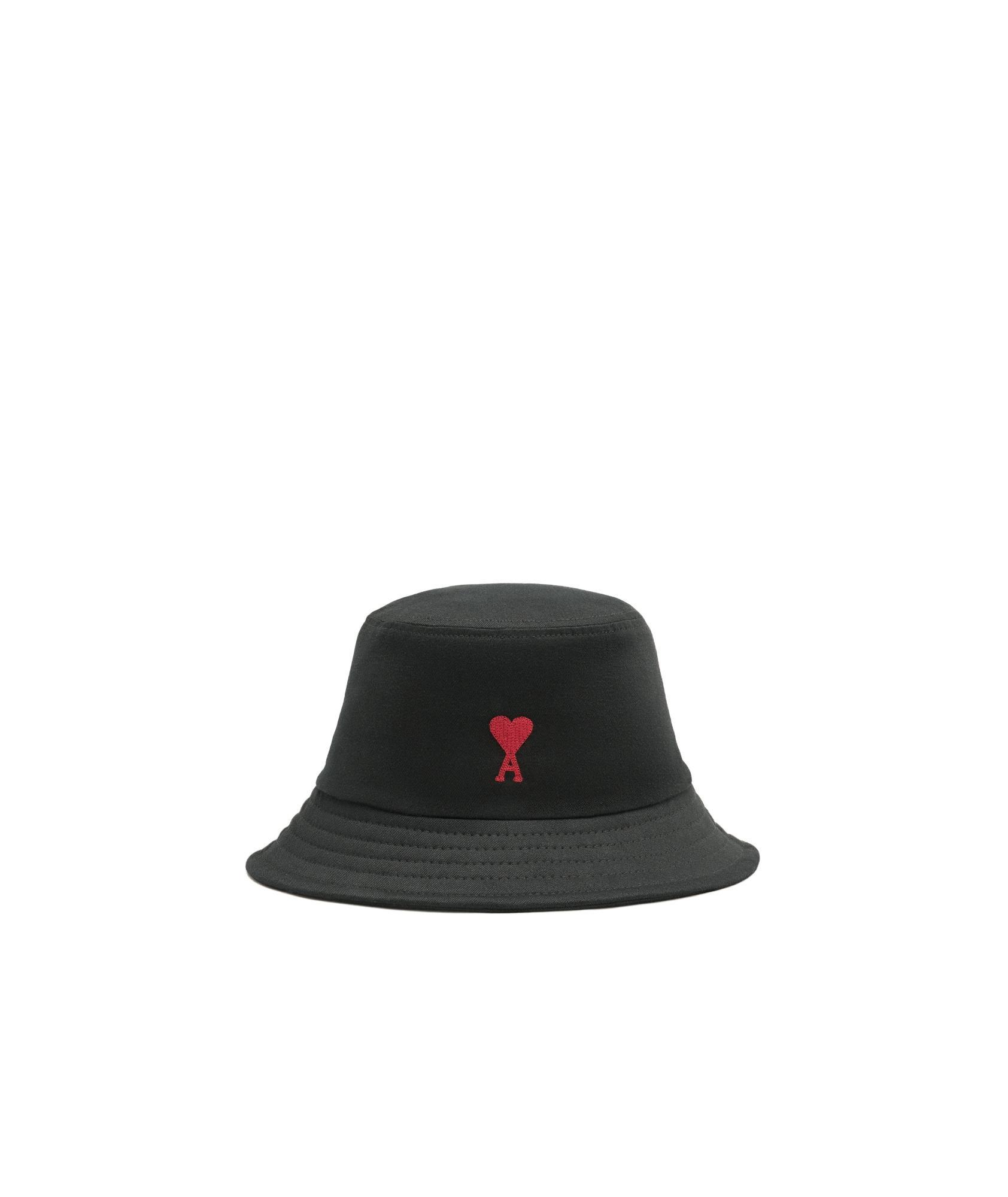 AMI ALEXANDRE MATTIUSSI Ami Paris Ami Paris De Coeur Cotton Bucket Hat In Black Product Image
