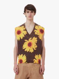 KNITTED PRINTED VEST in brown | JW Anderson US  Product Image