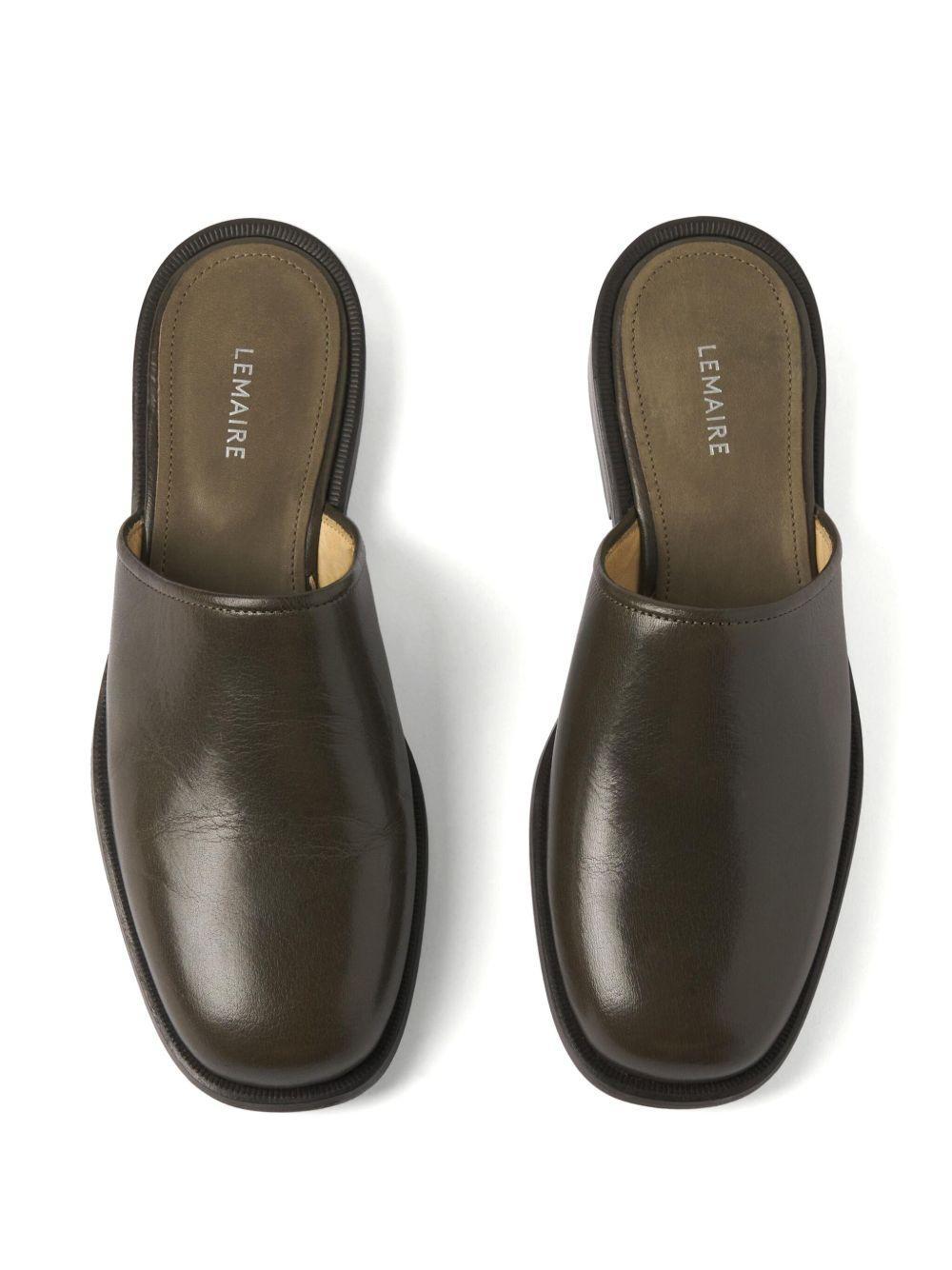 square-toe leather mules Product Image