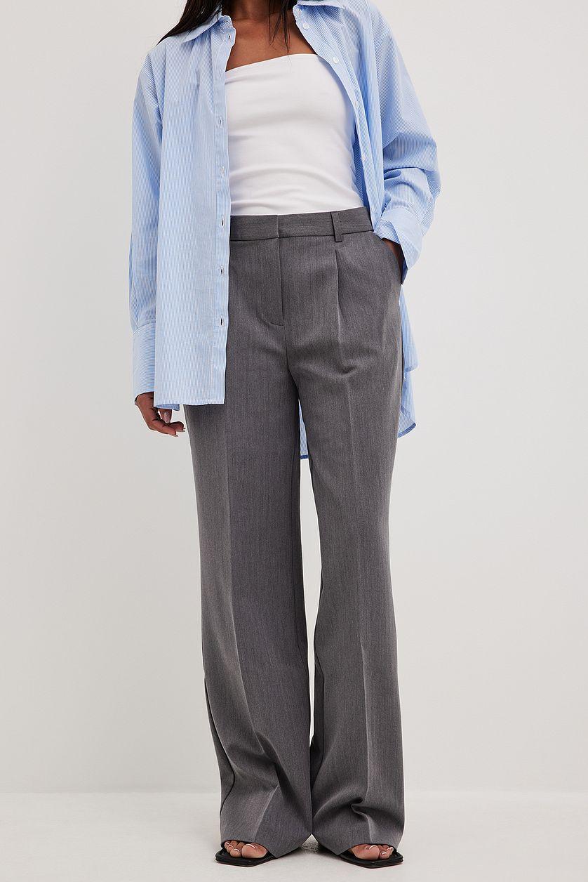 Wide Low Waist Suit Pants Product Image