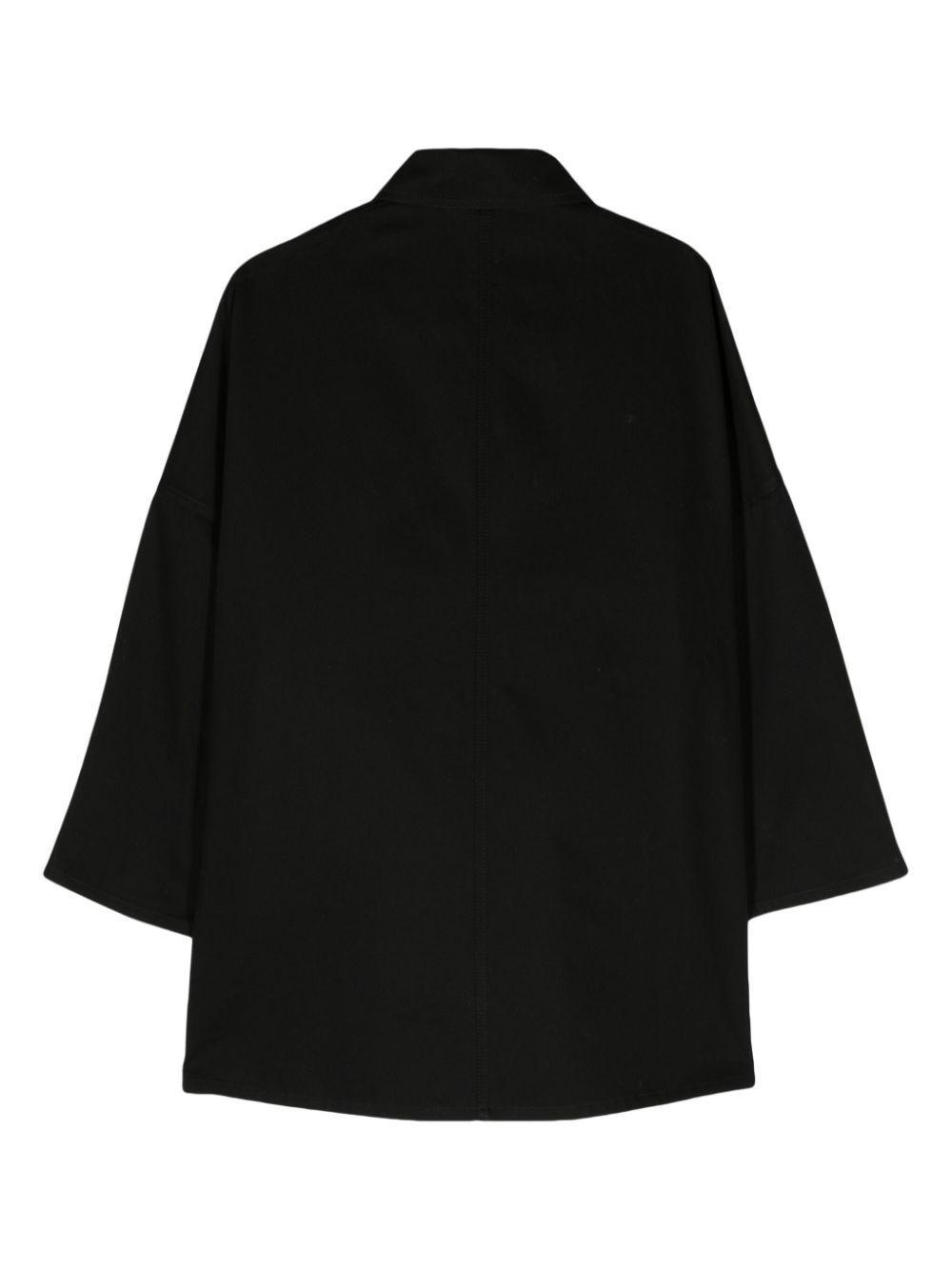 drop-shoulder twill shirt jacket Product Image