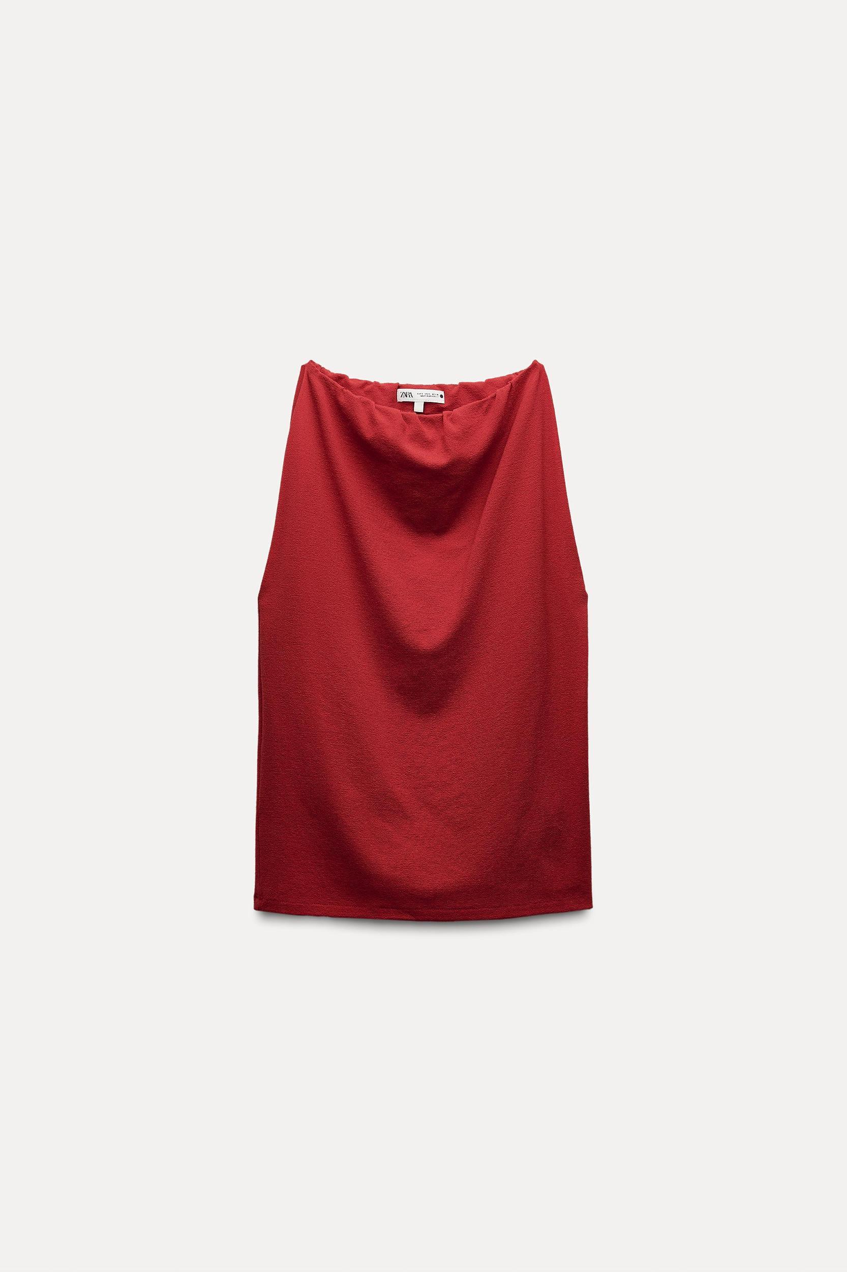 WOOL BLEND DRAPED TOP ZW COLLECTION Product Image