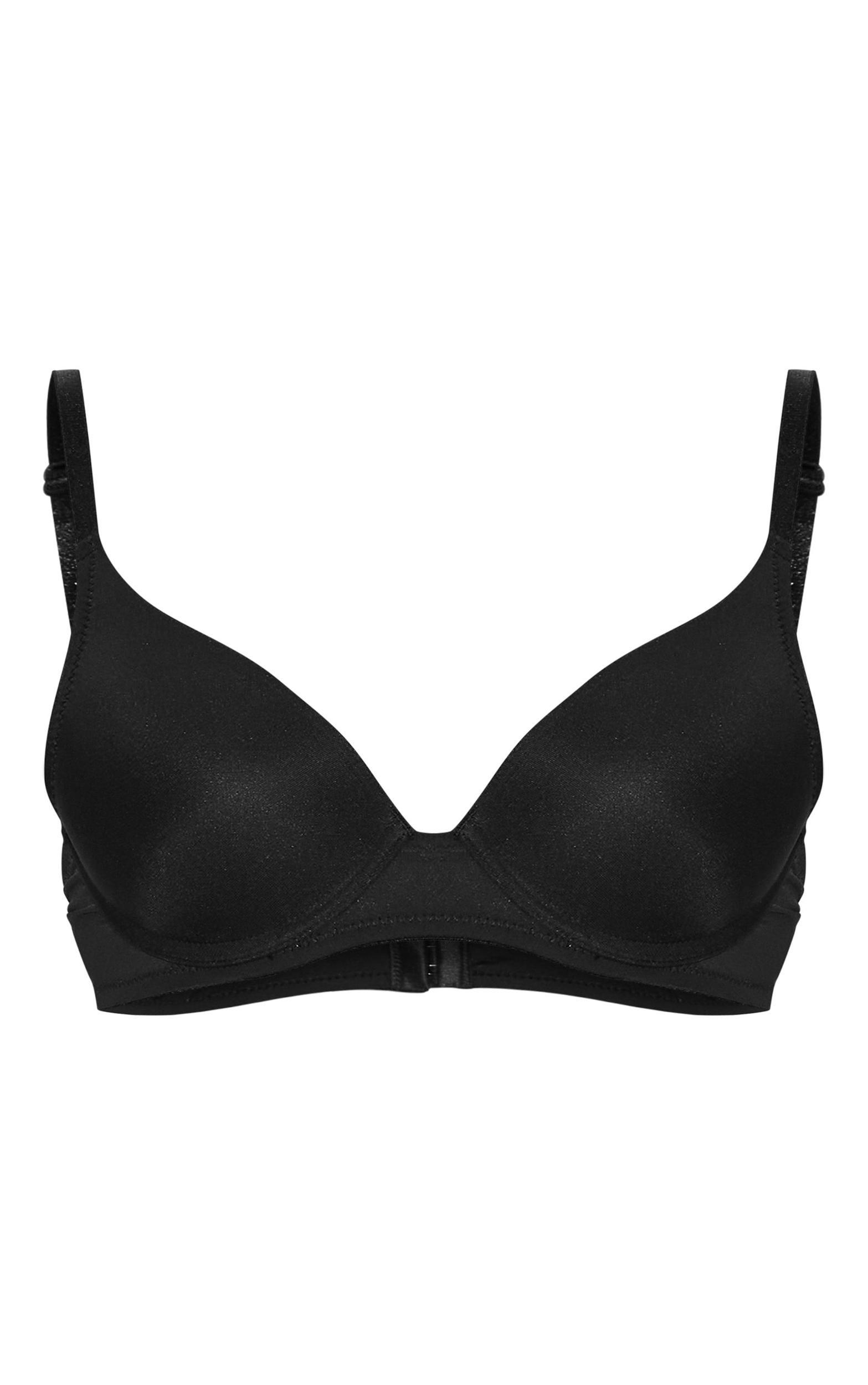 Black Scoop Cupped Underwired Bra Product Image
