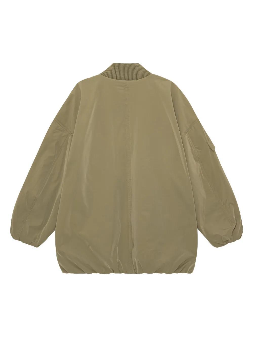 oversized multiple-pocket bomber jacket Product Image