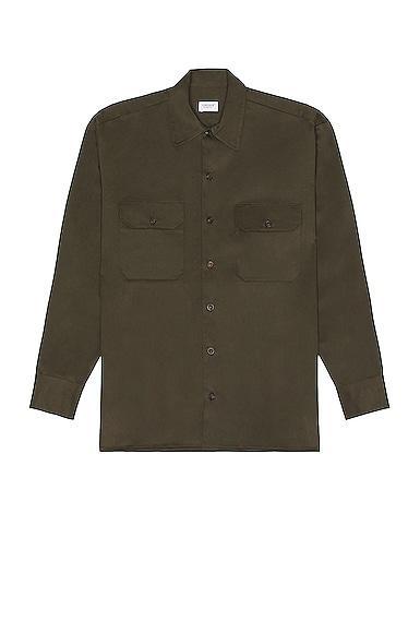 Ghiaia Cashmere Cotton Working Shirt in Tan Product Image