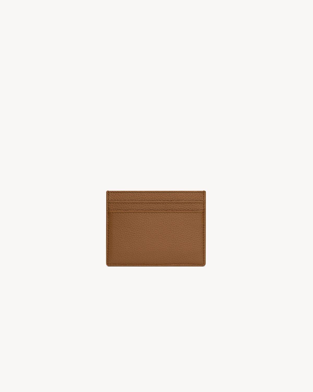 CASSANDRE SHADOW SAINT LAURENT card case in grained leather | Saint Laurent | YSL.com Product Image