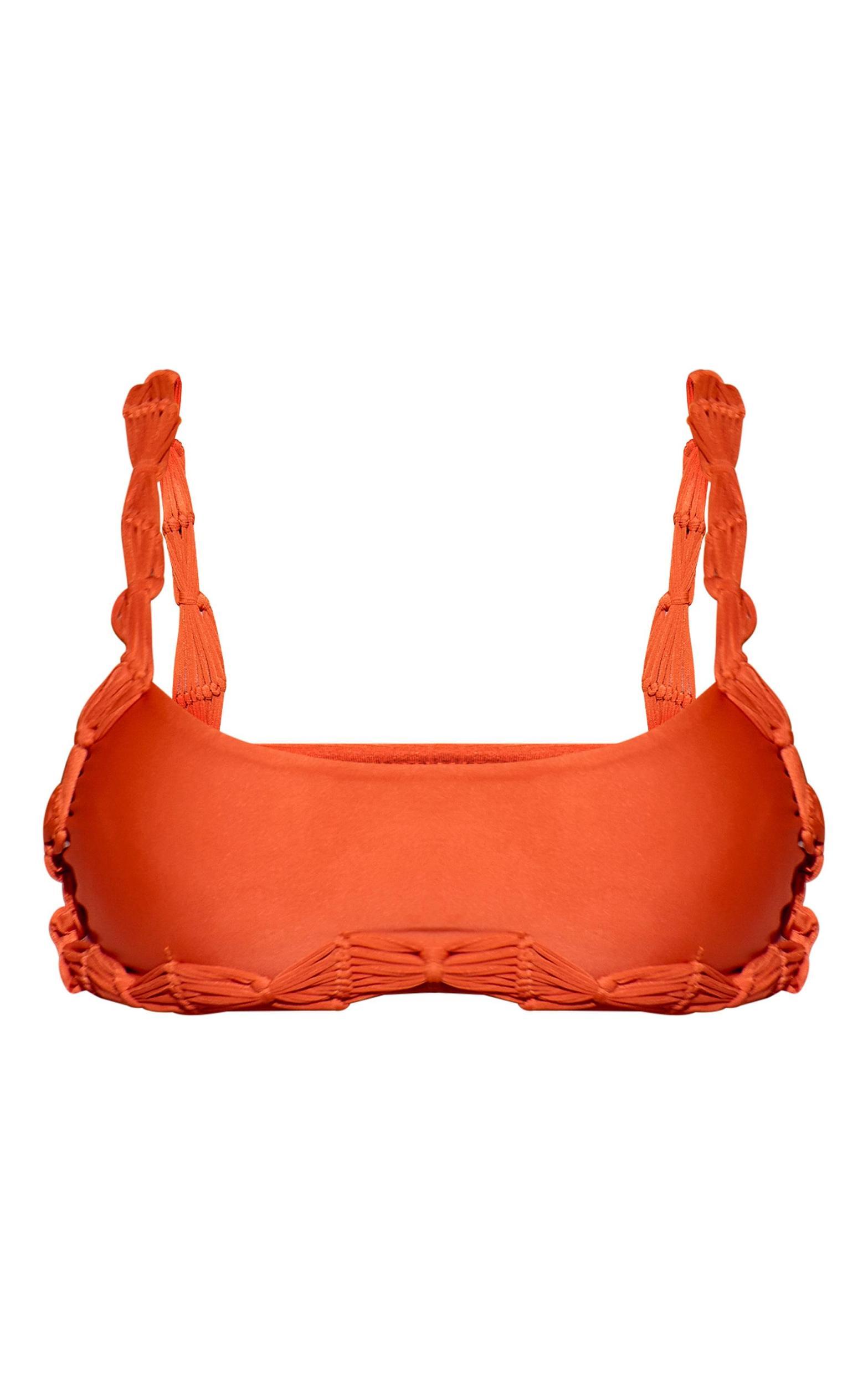 Terracotta Macrame Detail Bikini Top Product Image
