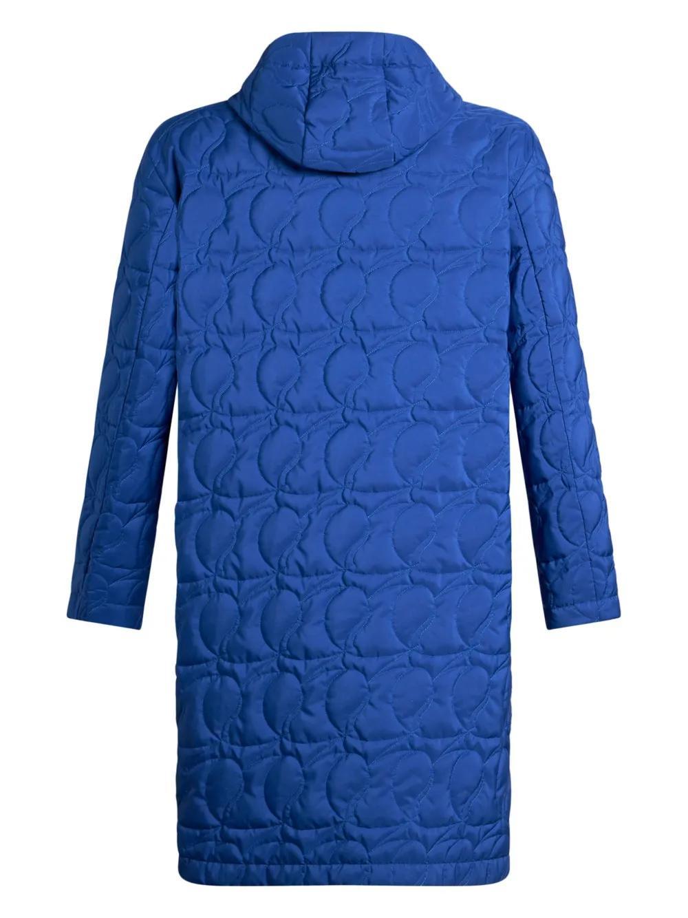 paisley-quilted hooded coat Product Image