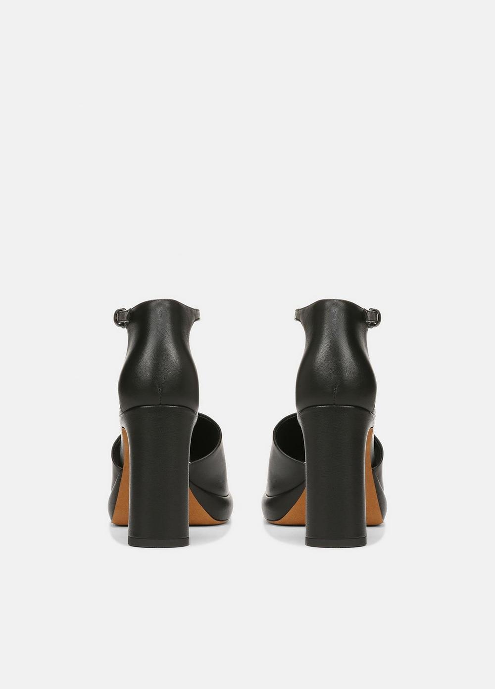 Womens Amara Leather Platform Heel, Black, Size 8.5 Vince Product Image