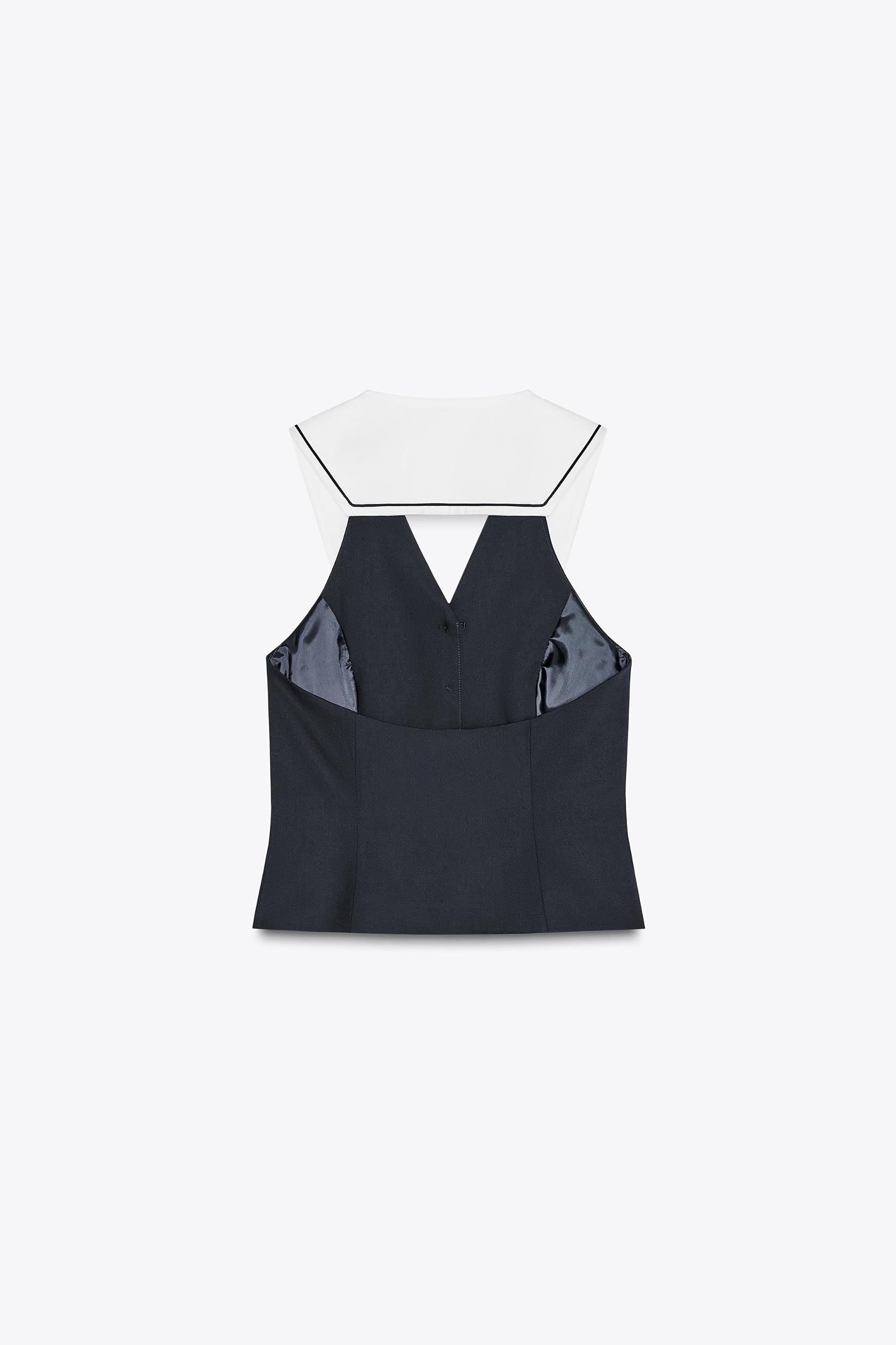 WELT DETAIL VEST TOP Product Image