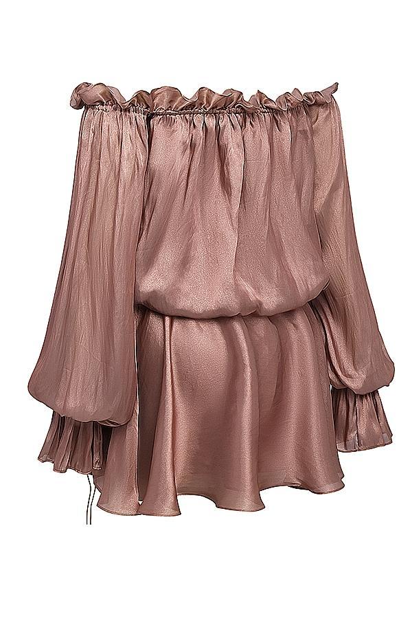 Chaya Hazelnut Off Shoulder Dress Product Image