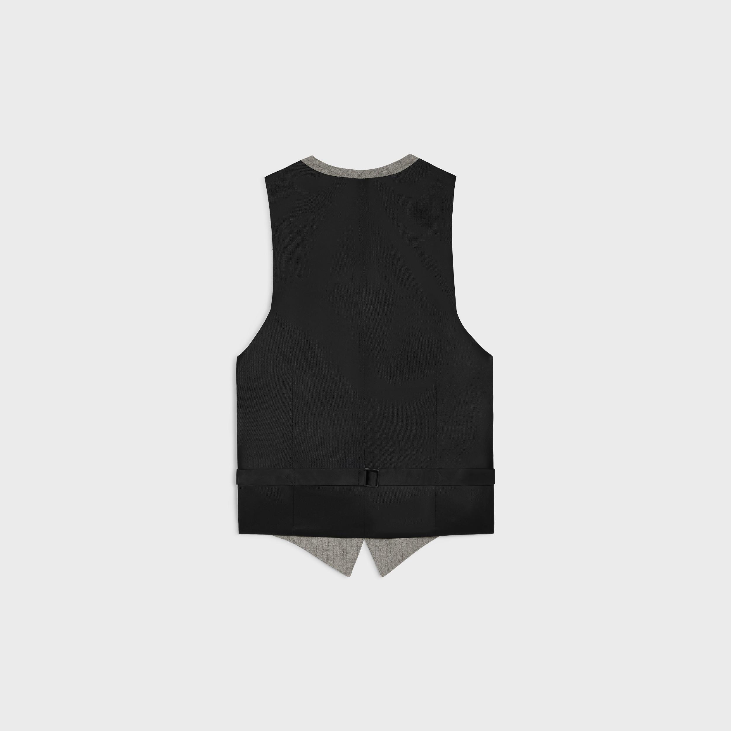 vest in striped flannel Product Image