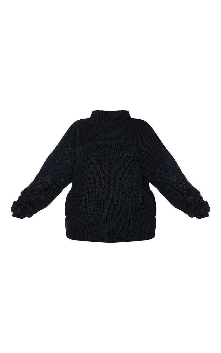 Plus Black High Neck Sweater Product Image