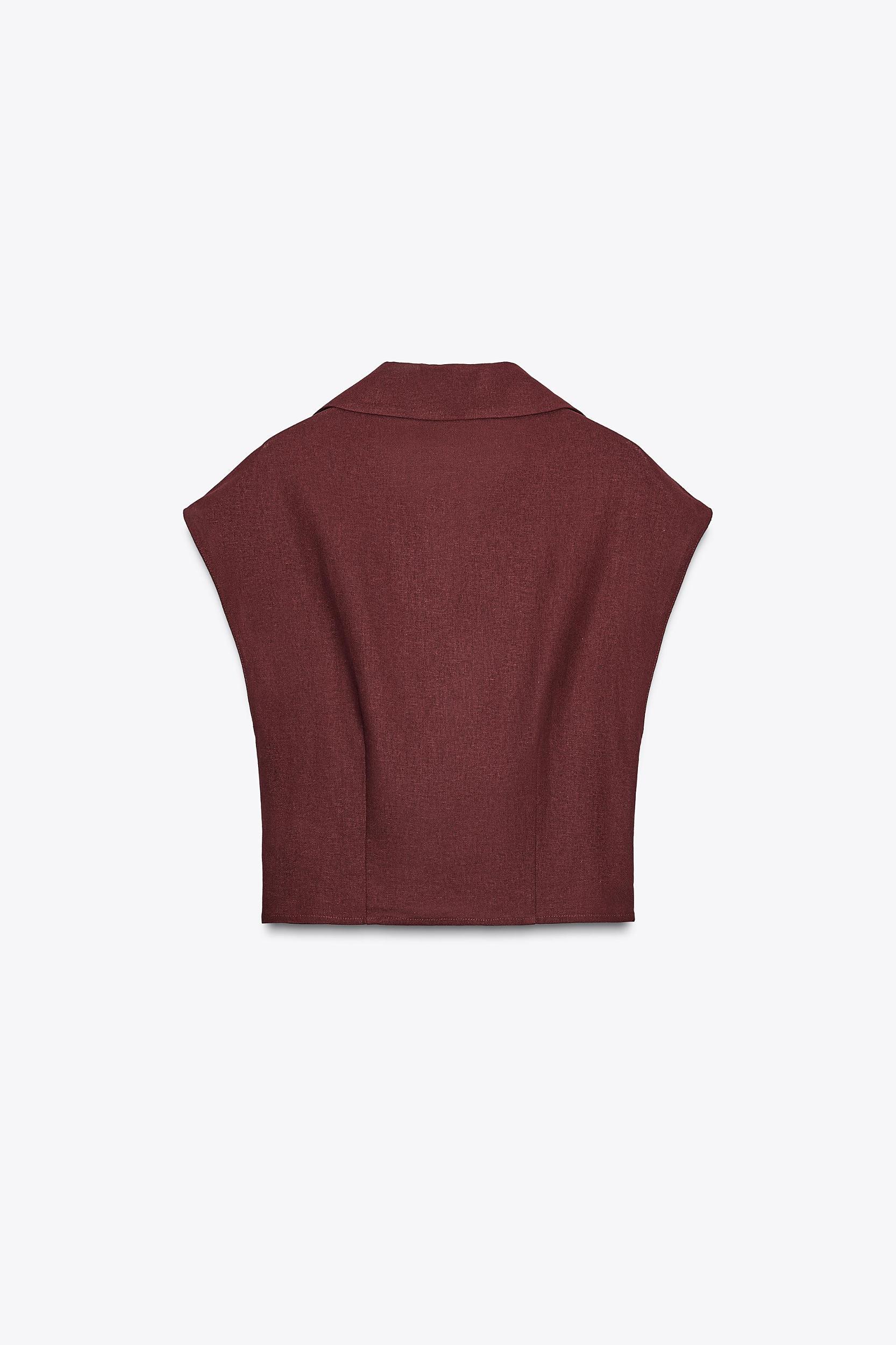 LINEN WRAP TOP Product Image