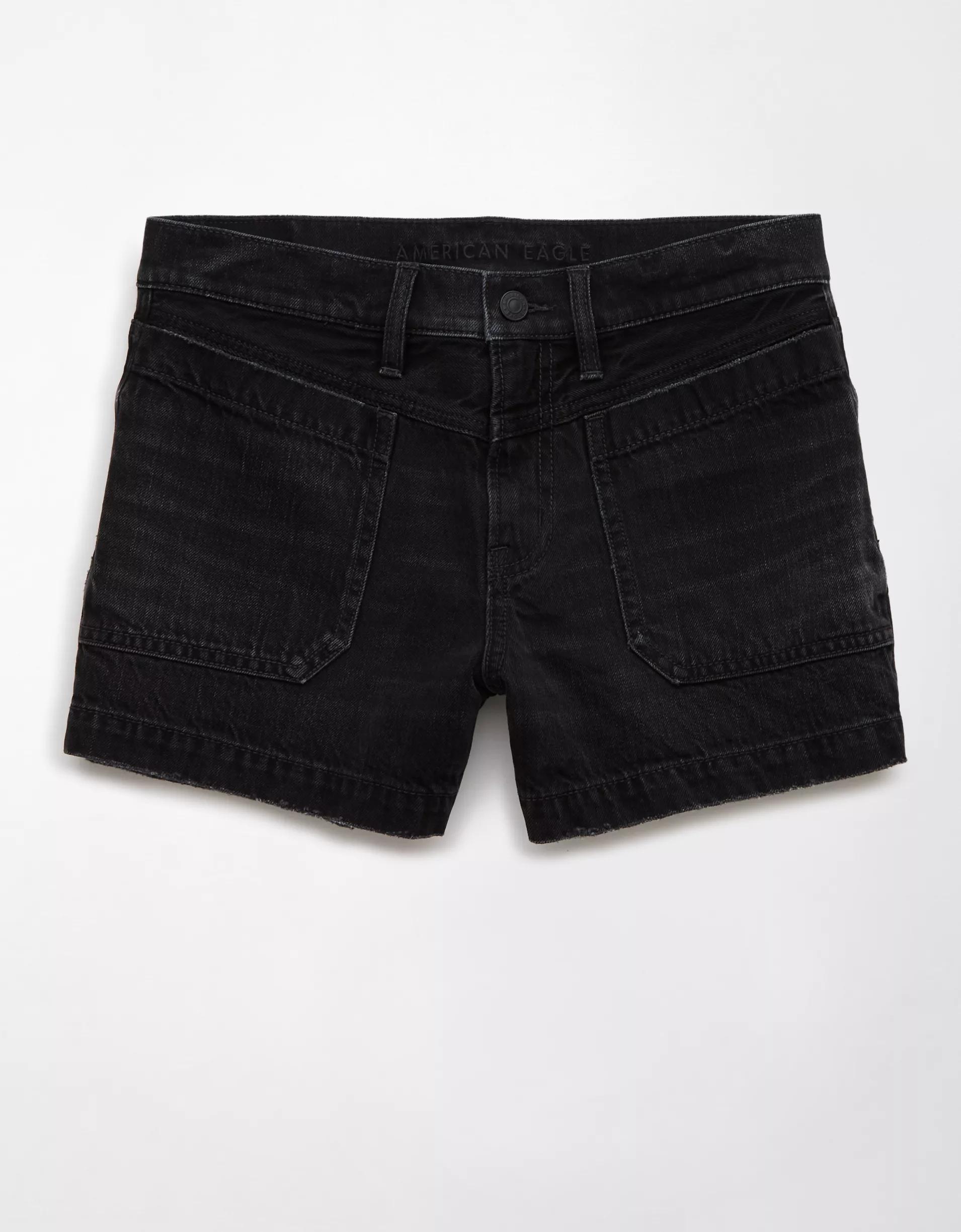 AE Strigid Super High-Waisted Relaxed Denim Short Product Image