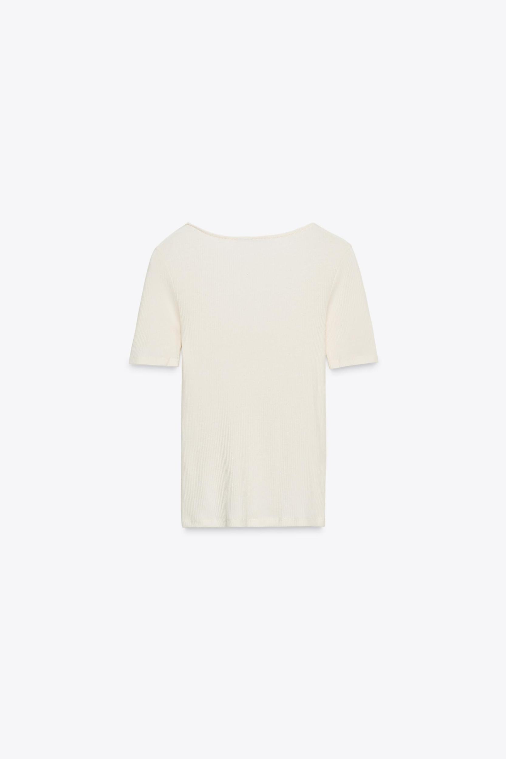 RIBBED LACE T-SHIRT Product Image