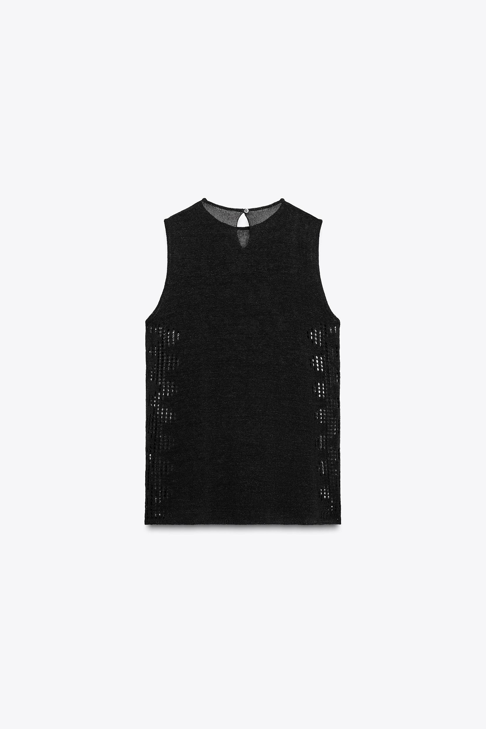POINTELLE KNIT SIDE TOP Product Image