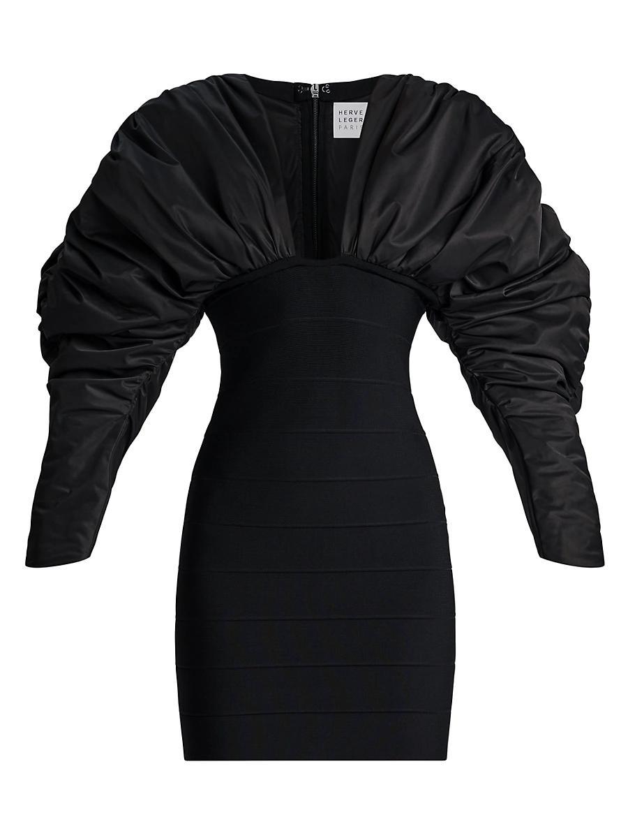 Womens Puff-Sleeve Body-Con Minidress Product Image