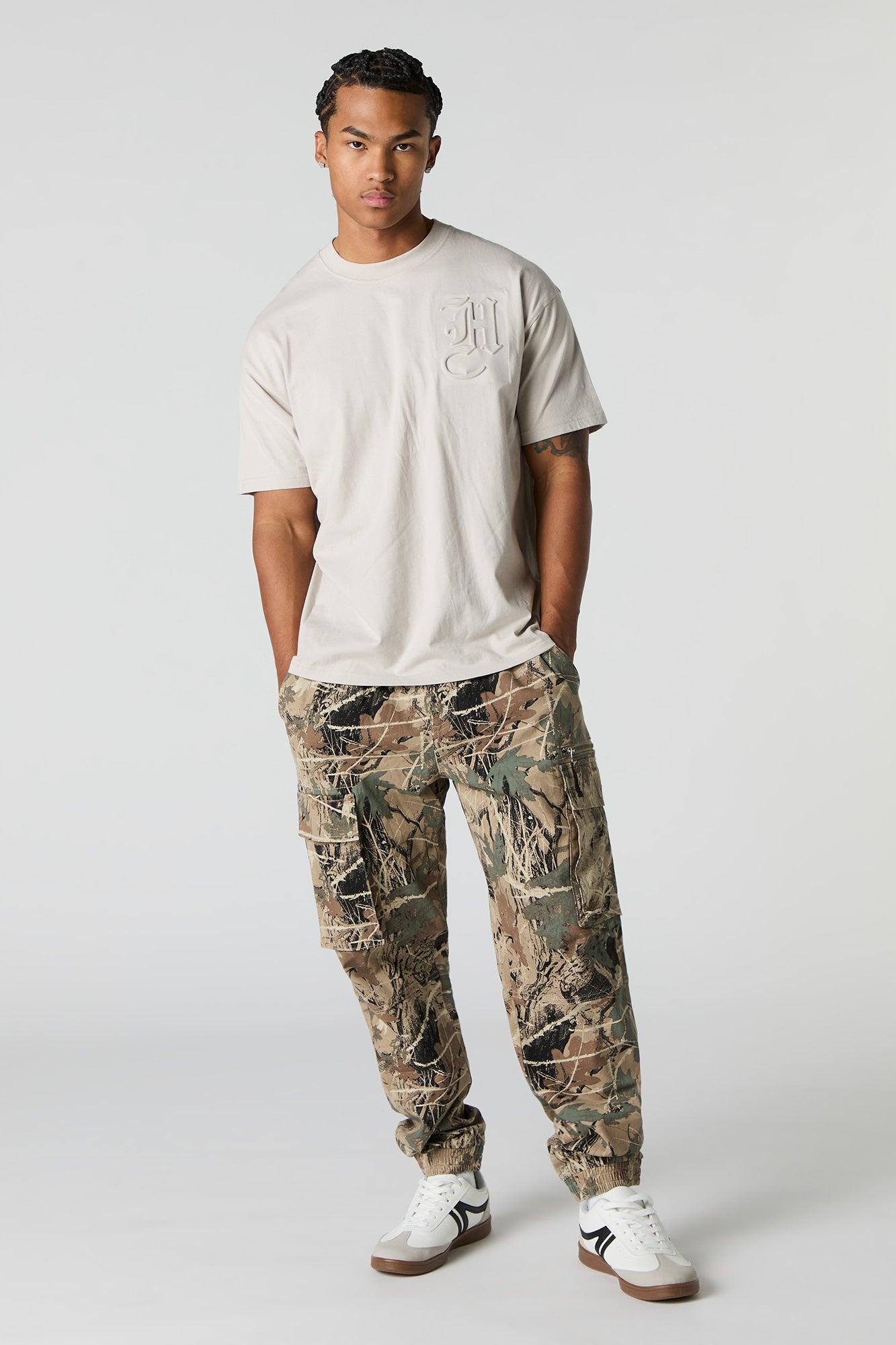 From Nobody To Somebody Embossed T-Shirt Male Product Image