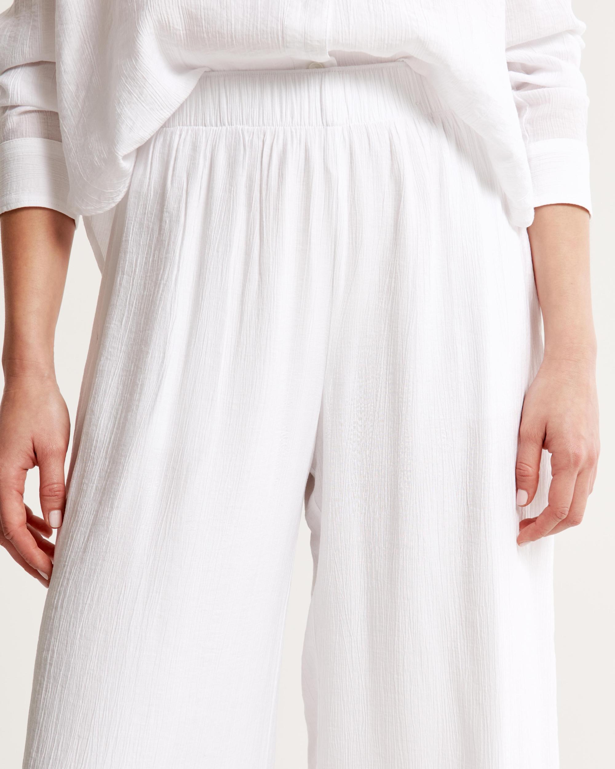 Crinkle Textured Pull-On Pant Product Image