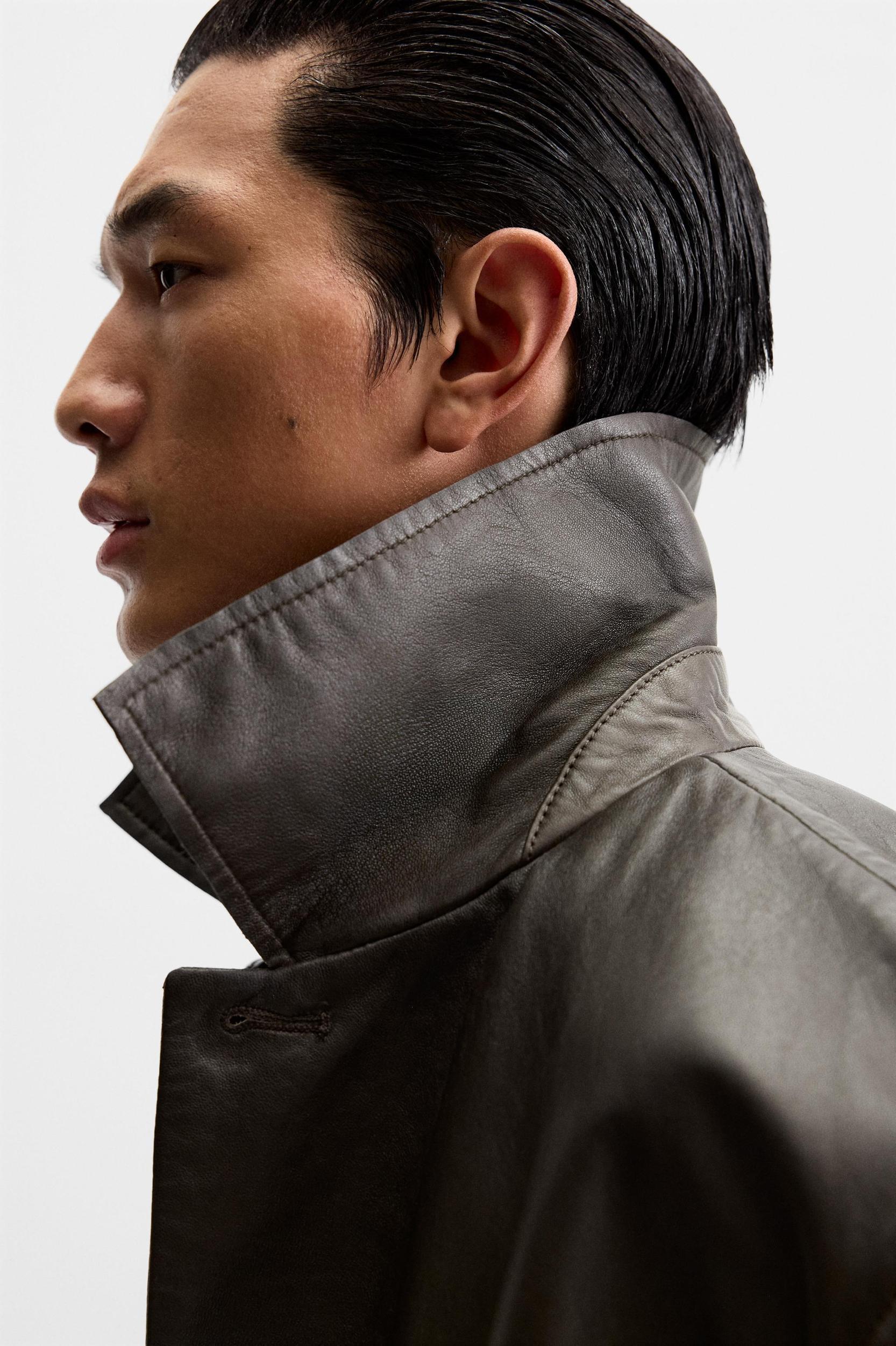 POCKET LEATHER JACKET Product Image