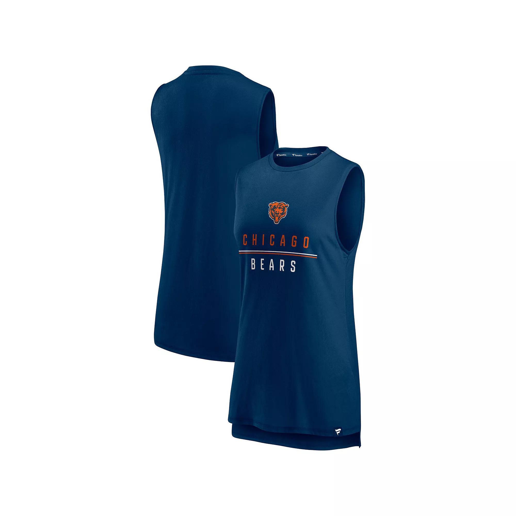 Women's Fanatics Branded Navy Chicago Bears True Contender Tank Top, Size: 2XL, Blue Product Image