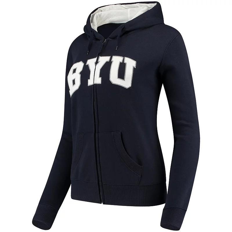 Womens Stadium Athletic BYU Cougars Arched Name Full-Zip Hoodie Blue Product Image