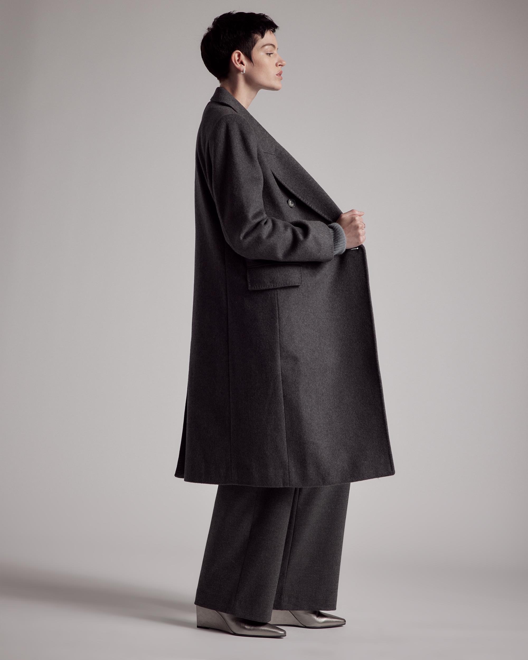 Quince | Women's Italian Wool Double-Breasted Coat Size XL, Wool/Nylon Product Image