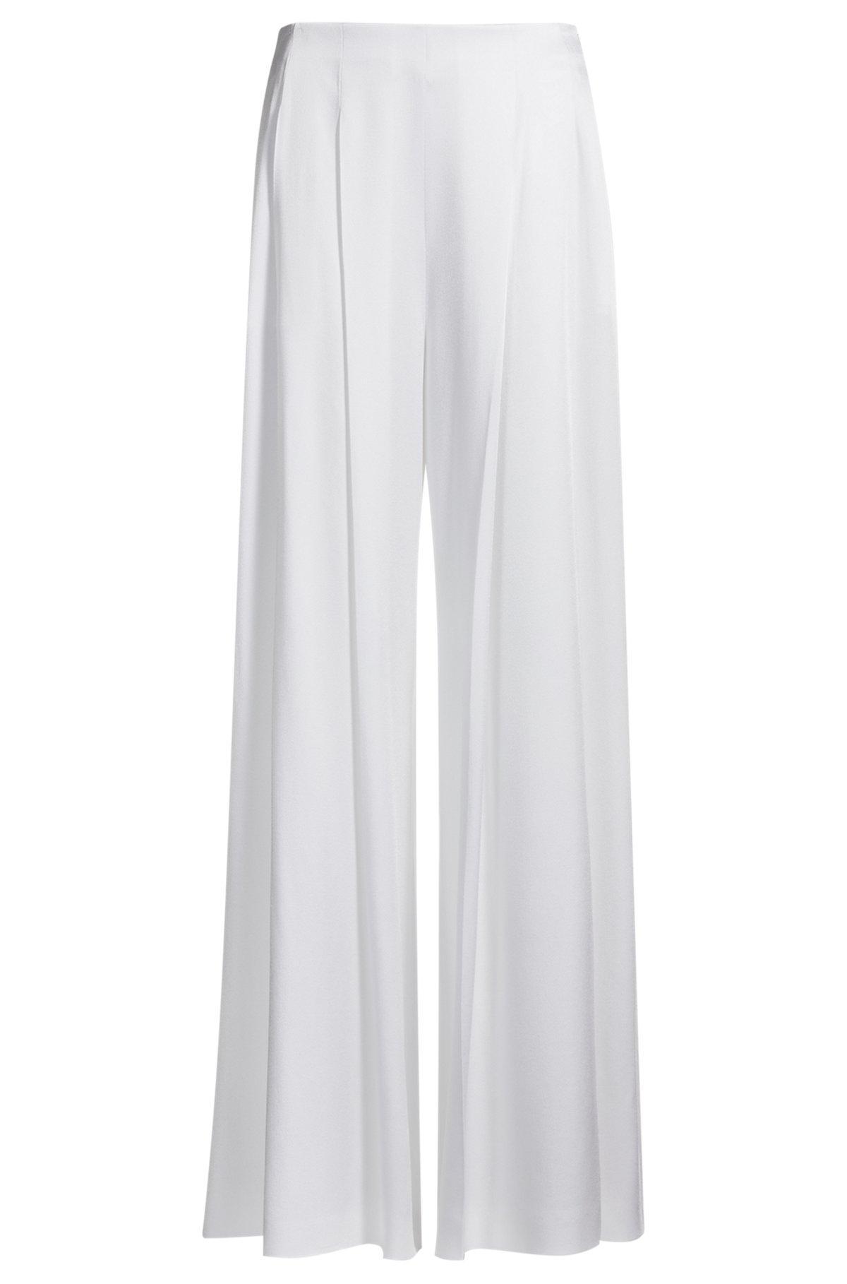 BOSS - Relaxed-fit trousers with front pleats - White Product Image