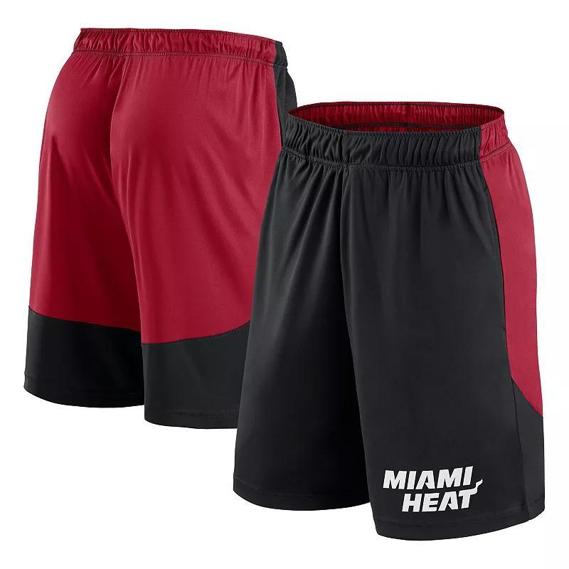 Men's Fanatics Navy/Red New England Patriots Launch Polyester Shorts, Size: 2XL, Blue Product Image